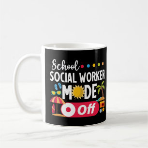School Maatschappelijk Werker Mode Off Funny Summe Koffiemok