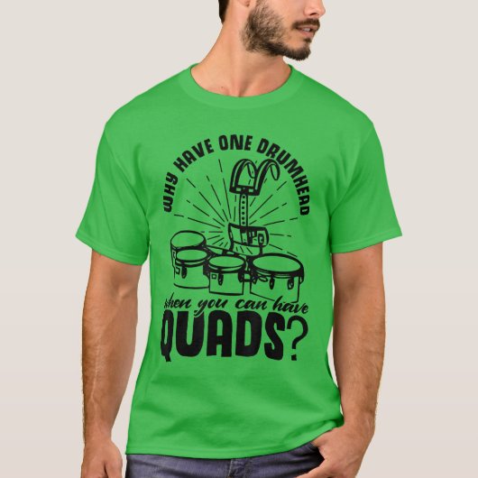 School Marching Band of Drums Funny Drummer cadeau T-shirt (Voorkant)
