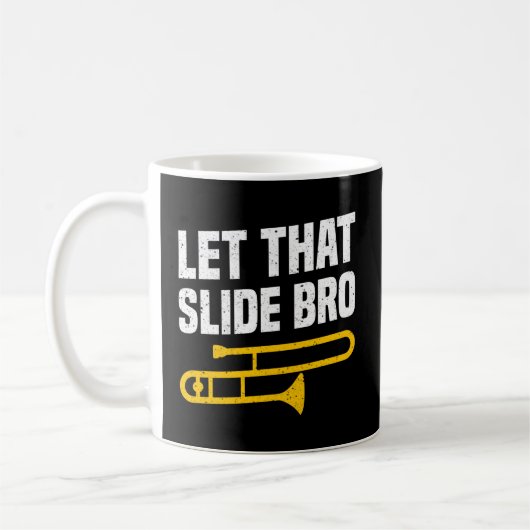 School Marching Band Trombone Koffiemok (Links)