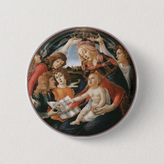 School Marm Madonna.Botticelli Ronde Button 5,7 Cm
