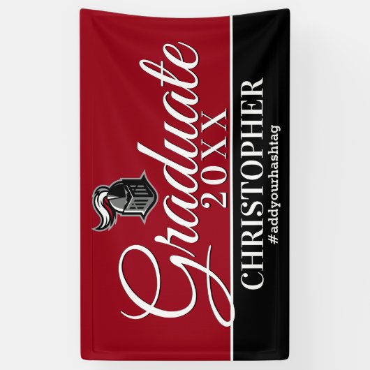 School Mascot Afstuderen Spandoek (Verticaal)