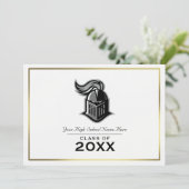 School Mascot Graduation Party Kaart (Staand voorkant)