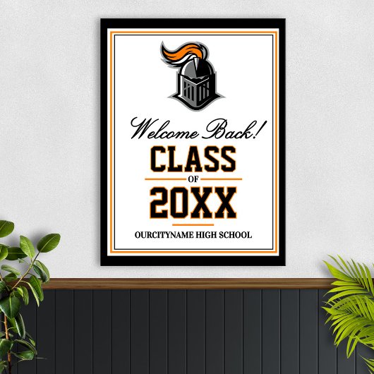 School Mascotte Klas Reünie Welkom Poster