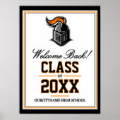 School Mascotte Klas Reünie Welkom Poster (Voorkant)