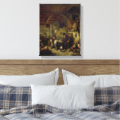School Master, c.1662 (olie op het paneel) Canvas Afdruk (Insitu (Slaapkamer))