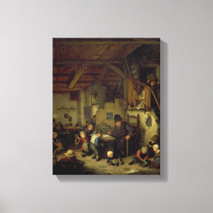 School Master, c.1662 (olie op het paneel) Canvas Afdruk