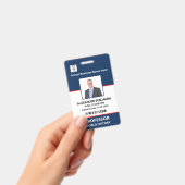 School Medewerker Photo Bar Code Naam Aangepast Badge (Handheld)