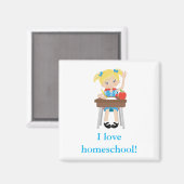 School meisje homeschool magneet (Voorkant / Achterkant)