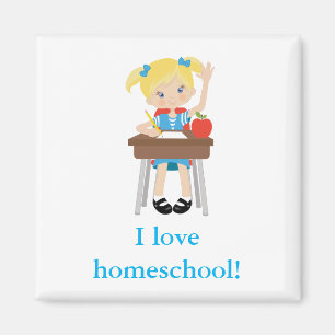 School meisje homeschool magneet
