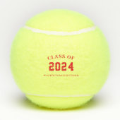 School met de naam rood tennisballen (Achterkant)