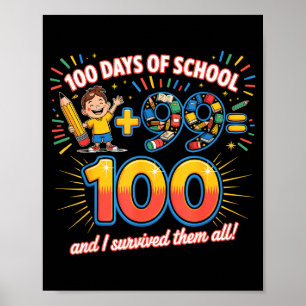 School Mijlpaal 100 Dagen Leerontwerp Docenten Poster