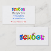 School, Miss Cathy Childs, Visitekaartje (Voorkant / Achterkant)