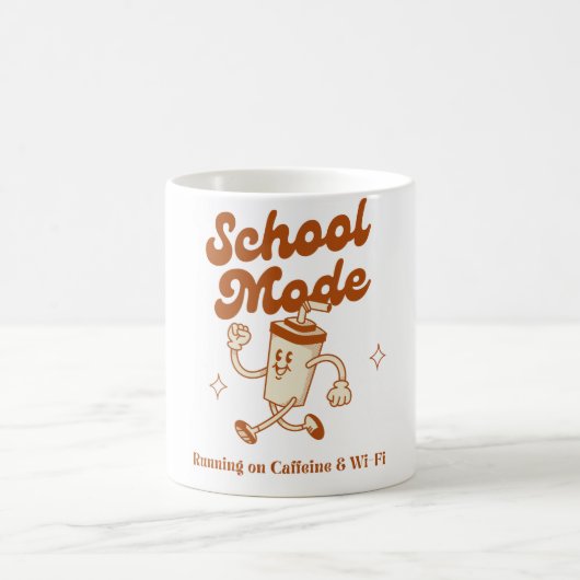 School Mode: Hardlopen op cafeïne & Wi-Fi – Mok (Center)