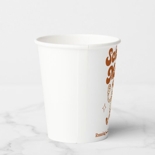 School Mode: Hardlopen op cafeïne & Wi-Fi – Mok Papieren Bekers (Rechts)