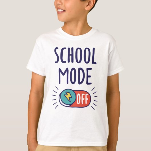 School Mode Off T-shirt (Voorkant)