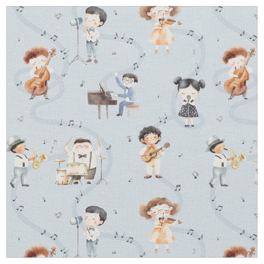 School Music Band Note Sign Blue Stof (Close Up)