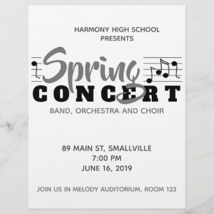School Music Concert Flyer en Program