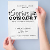 School Muziekconcert Flyer en Programma (Hand)