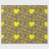 School Naadloos inpakpapier: Hart en potlood Cadeaupapier (Vlak)