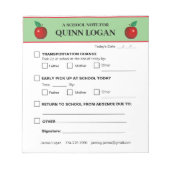 School Notitieblok voor Quinn Logan (Voorkant)