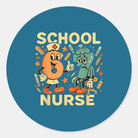 School Nurse 67 Medical Magic Ronde Sticker (Voorkant)