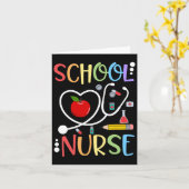 School Nurse Appreciation Nursing Day en NU Kaart (Gele Bloem)