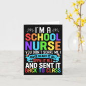School Nurse Appreciation Nursing Elementary Schoo Kaart (Gele Bloem)