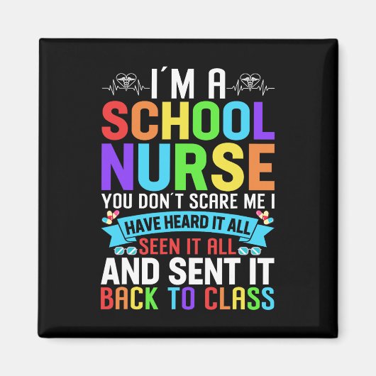 School Nurse Appreciation Nursing Elementary Schoo Magneet (Voorkant)