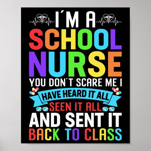 School Nurse Appreciation Nursing Elementary Schoo Poster (Voorkant)