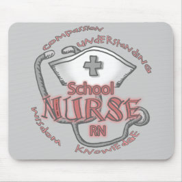 School Nurse Axiom aangepaste naam muismat