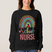 School Nurse Boho Rainbow Leopard Nurse Week 2022  Trui (Voorkant)