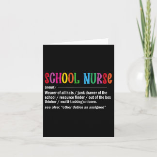 School Nurse Definition CK to School Fun Kaart