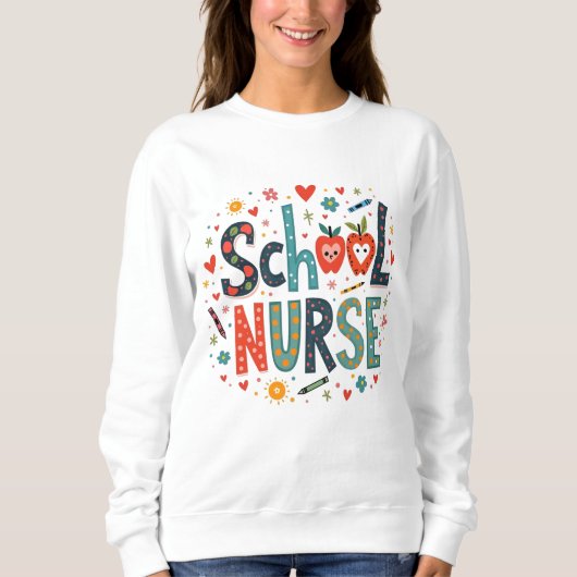 School Nurse - Leuke kleurrijke speelse ontwerp Trui (Voorkant)