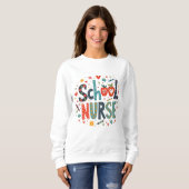 School Nurse - Leuke kleurrijke speelse ontwerp Trui (Voorkant volledig)