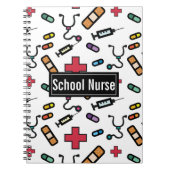 School Nurse Medical Pattern Fun Notes Notitieboek (Voorkant)