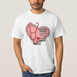 School Nurse Red Heart T-shirt