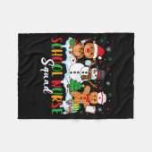 School Nurse Squad Reindeer Snowman Gingerbread Ch Fleece Deken (Voorkant (Horizontaal))