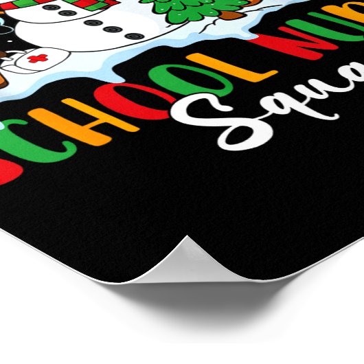 School Nurse Squad Reindeer Snowman Gingerbread Ch Poster (Hoek)