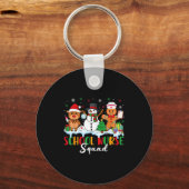 School Nurse Squad Reindeer Snowman Gingerbread Ch Sleutelhanger (Voorkant)