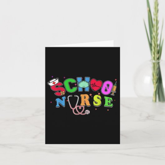 School Nurse Tee Registered Nurse Back To School N Kaart (Voorkant)
