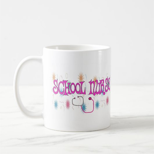 SCHOOL-NURSE Unieke cadeauitems Koffiemok (Links)