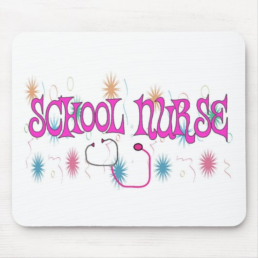 SCHOOL-NURSE Unieke cadeauitems Muismat (Voorkant)