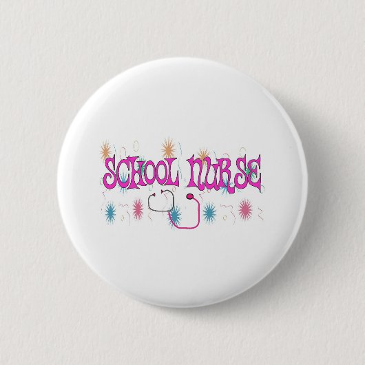 SCHOOL-NURSE Unieke cadeauitems Ronde Button 5,7 Cm (Voorkant)