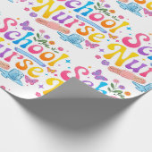 School Nurse Wrapping Paper Cadeaupapier (Hoek)
