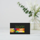 School of Art Teacher Kleurrijke potloden Kaart Visitekaartje (Staand voorkant)