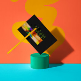 School of Art Teacher Kleurrijke potloden Kaart Visitekaartje