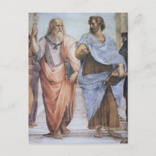 School of Athene (detail - Plato & Aristoteles) Briefkaart (Voorkant)