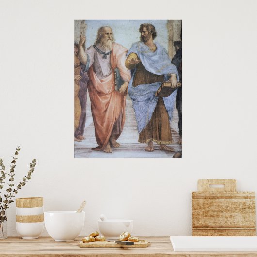 School of Athene (detail - Plato & Aristoteles) Poster (Keuken)