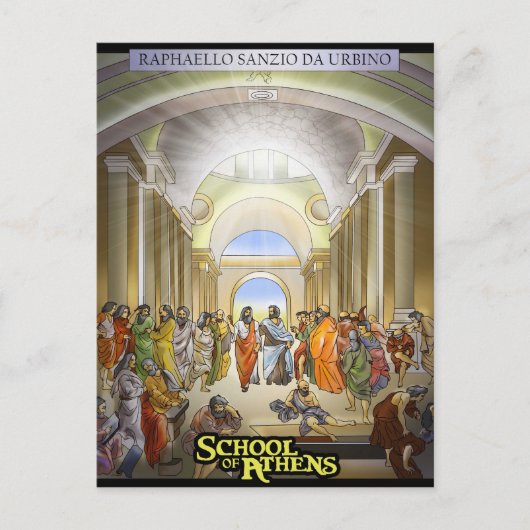 School of Athens Briefkaart (Voorkant)