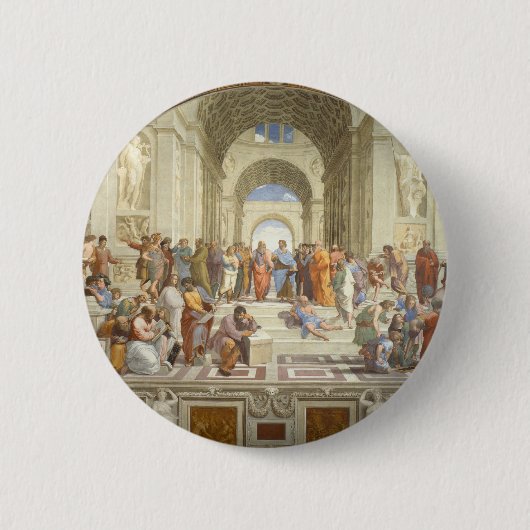 School of Athens Ronde Button 5,7 Cm (Voorkant)